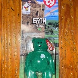 Ty Erin The Bear Beanie Babies 1999 McDonalds with Rare 1993 Errors